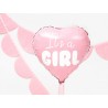 Palloncino a forma di cuore Its a Girl Foil 45cm