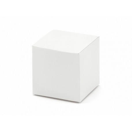 10 Scatolette Bianche di Carta Quadrate