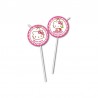 6 Cannucce Medaglione Hello Kitty