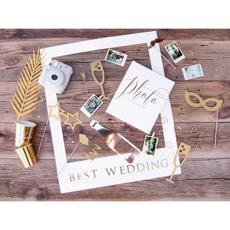 Kit Photobooth Per Feste 20 Pezzi, Accessori In Cartone E Legno, Multicolore, Per Foto Divertenti - 4