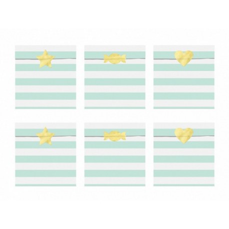 6 Sacchettini a Righe Color Pastello