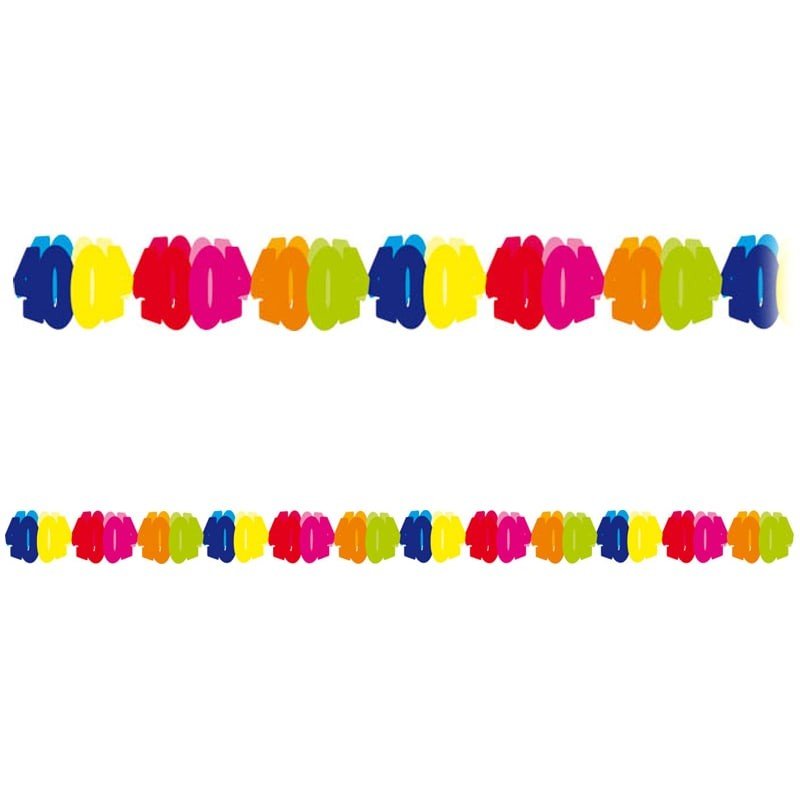 Festone di Carta Numero 40 Multicolor 6 m