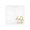 compra 20 Tovaglioli 40 Compleanno Oro 33 cm