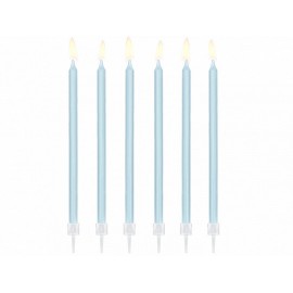 6 Pcs candele lunghe sottili per torte candele metalliche per compleanno  candele lunghe e sottili In supporti per decorazioni per torte per feste di  compleanno - AliExpress