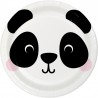 8 Piatti Faccia Panda 18 cm