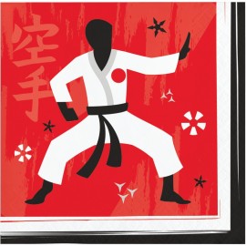 16 Tovaglioli Karate 25 cm