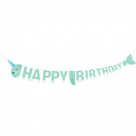 Festone Di Compleanno Unicorno-Balena