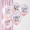 5 Palloncini con Coriandoli Baby Girl