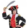 Tricorno pirata con nastri rossi vendita
