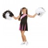 Costume Cheerleader Nero e Rosa Per Bambina