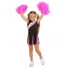 Costume Cheerleader Nero e Rosa Per Bambina