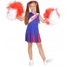 Costume da Cheerleader Blu e Rosso Per Bambina