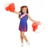 Costume da Cheerleader Blu e Rosso Per Bambina