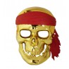Maschera da Pirata Teschio Dorato 