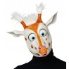 Maschera Testa Completa Giraffa Occhi con Capelli