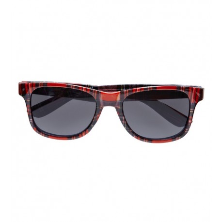 Occhiali in Tartan Rosso