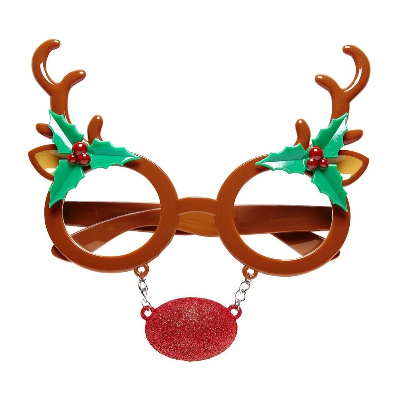 9pcs Natale Renne Antler OCCHIALI EYEGLASS decorazione festa di Natale Occhiali da sole 