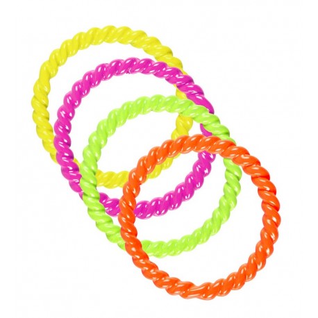 Set di 4 anelli Neon