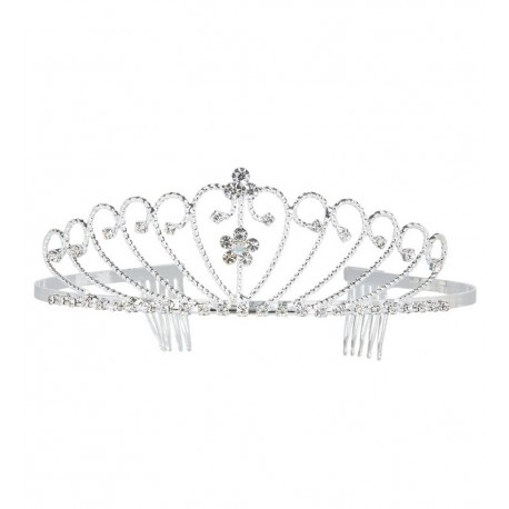 Tiara d'Argento con Strass