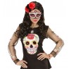 Maschera Giorno dei Morti con Glitter
