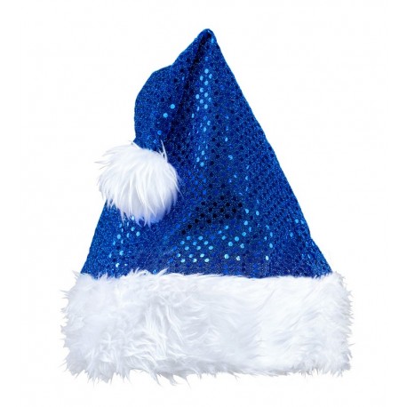 Cappello da Babbo Natale Blu 