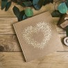 Libro per Dediche in Kraft Cuore Dorato