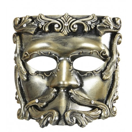 Maschera Casanova in Bronzo con Strass 