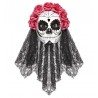 Maschera Catrina con Velo e Rose Offerta