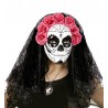 Maschera Catrina con Velo e Rose Offerta