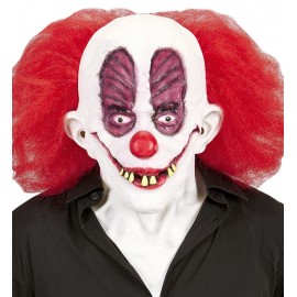 Maschera Pippo Clown con Capelli e Collo