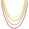 Set di 4 collane di perline neon