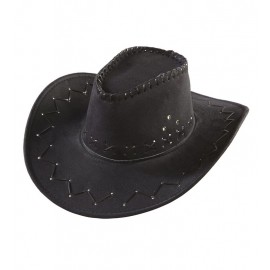 Cappello da Cowboy in Camoscio Nero 