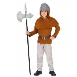 Costume da Cavaliere Medievale Marrone per Bambini Economico
