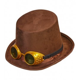 Cappello e occhiali Steampunk in feltro in vendita