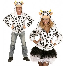 Costume da mucca in felpa per adulti