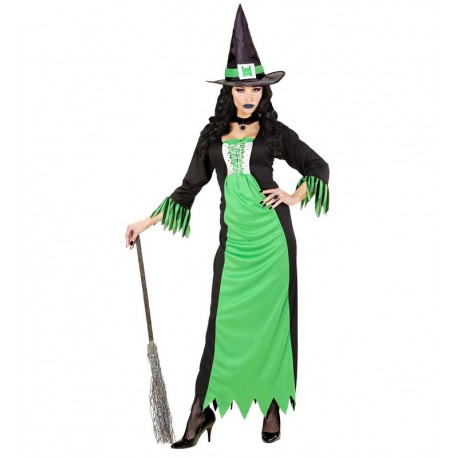 Costume da strega verde chic per donne Online