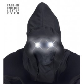 Maschera Facciale Invisibile con Cappuccio e Occhi Luminosi