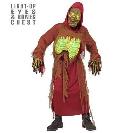 Costume da Scheletro Zombie Luminoso per Bambini