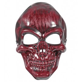 Maschera rossa metallica del teschio