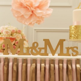 Lettere per Matrimoni di Legno Mr e Mrs