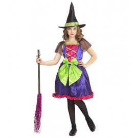 Costume da Strega con Fiocco per Bambina Shop