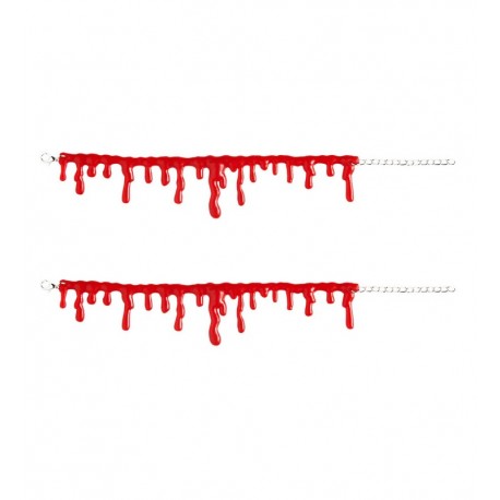 Set di 2 Braccialetti con Gocce di Sangue