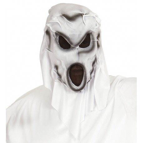 Maschera Fantasma con Cappuccio Bianca e Nera
