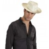 Cappello da Cowboy di Paglia Bianco