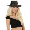 Cappello da Cowboy di Paglia Nero