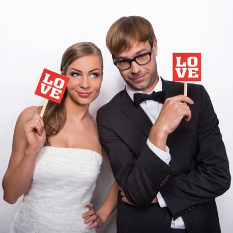 2 Poster per Photo Booth con LOVE
