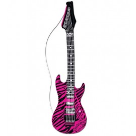 Chitarra Gonfiabile Zebra Rosa 105 cm