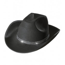 Cappello da Cowboy con Bordo di Strass