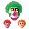 Maschera da Clown in Plastica con Capelli