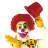 Maschera da Clown in Plastica con Capelli